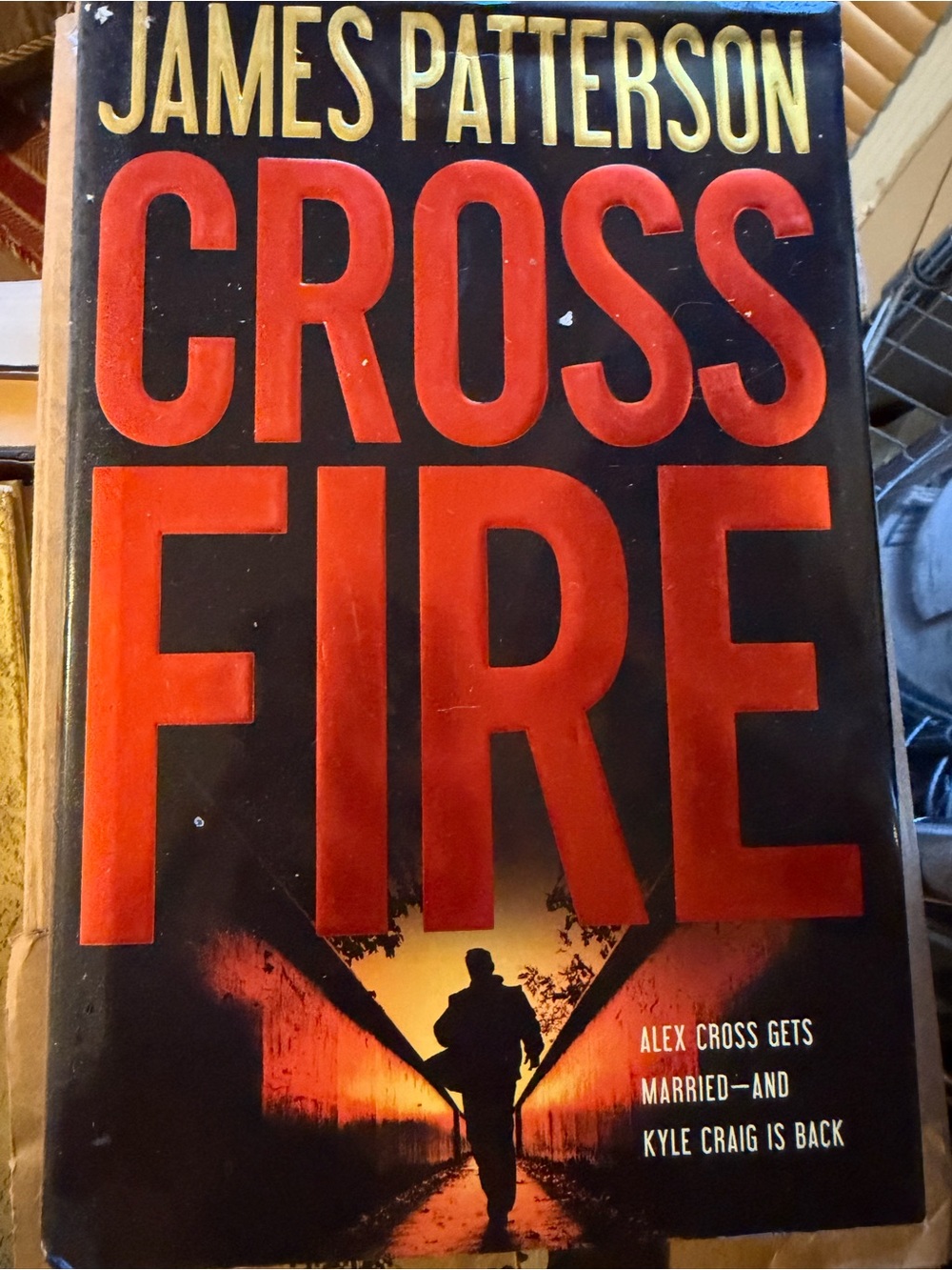 Cross Fire Wall Art Print - Black and Red
